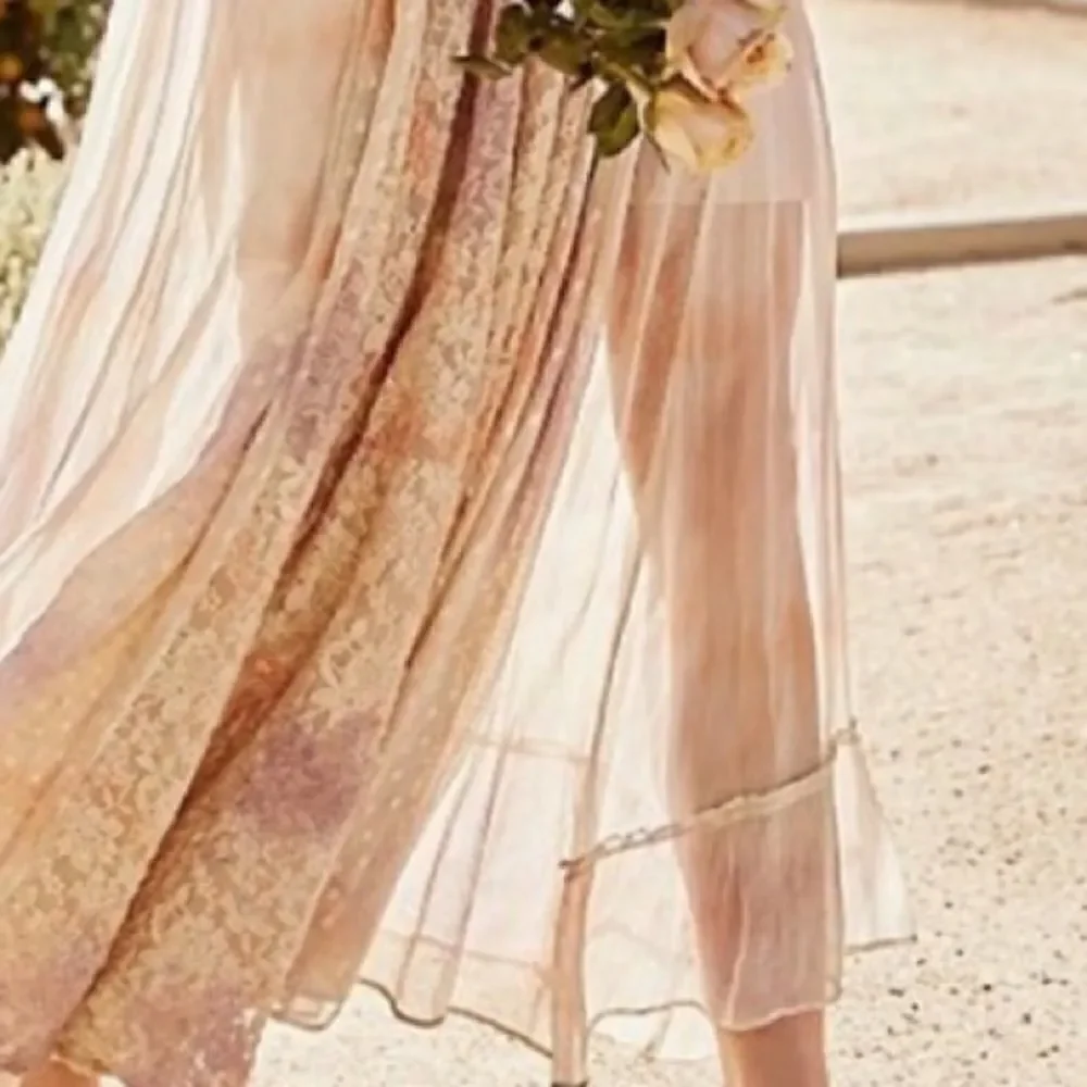 💯 New FREE PEOPLE Washed Ashore Maxi Dress
